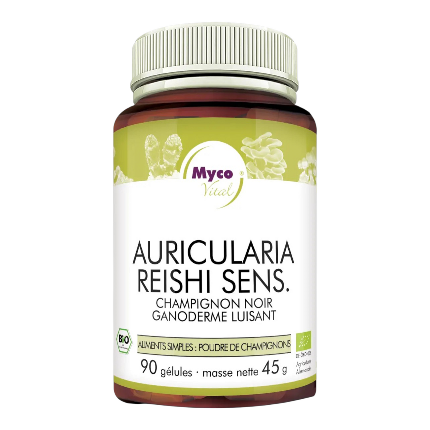 MycoVital Auricularia & Reishi sensitiv - 90 gélules