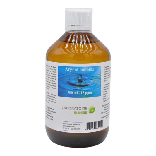 Laboratoire Suisse - Argent Colloïdal 15ppm - 500ml